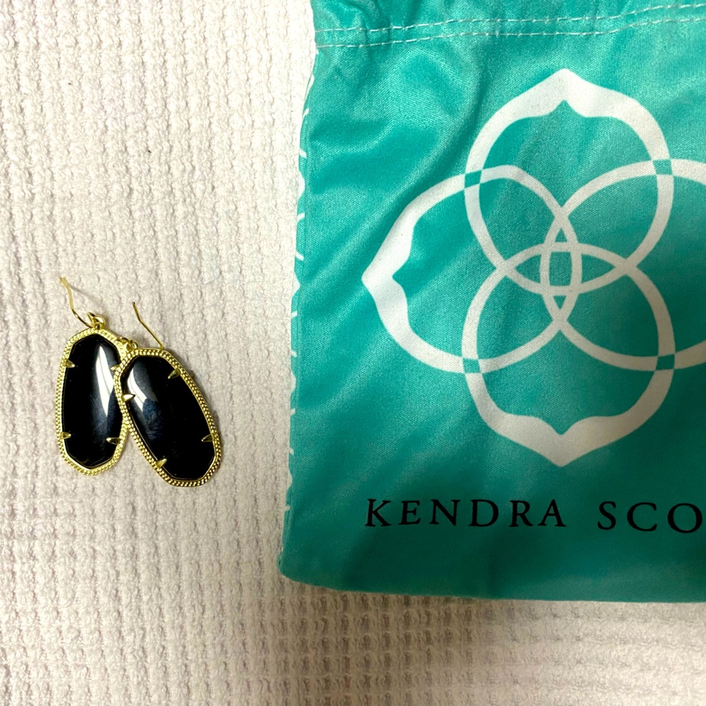 Kendra Scott Black Earrings-medium size